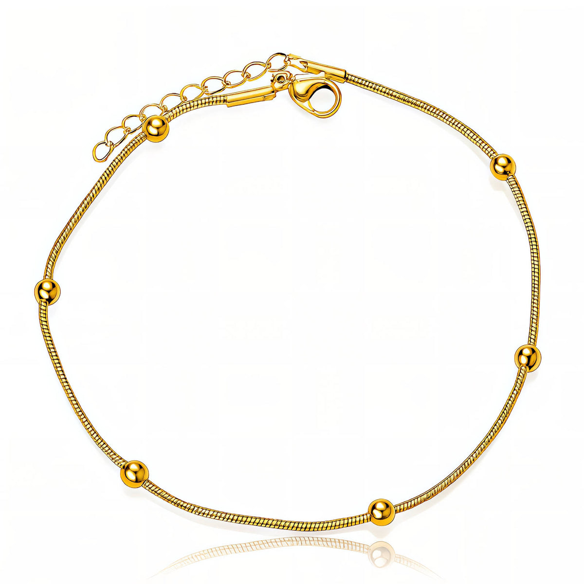 Clasic  Gold-Plated Stainless Steel Anklet