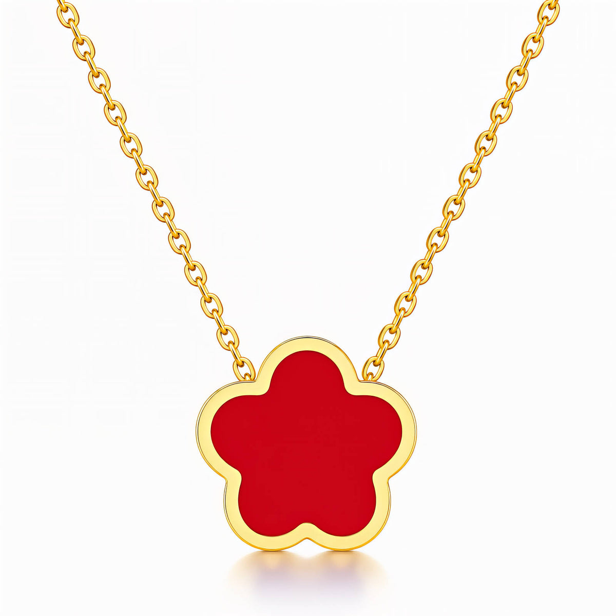 Flower  Gold-Plated Steel Necklace