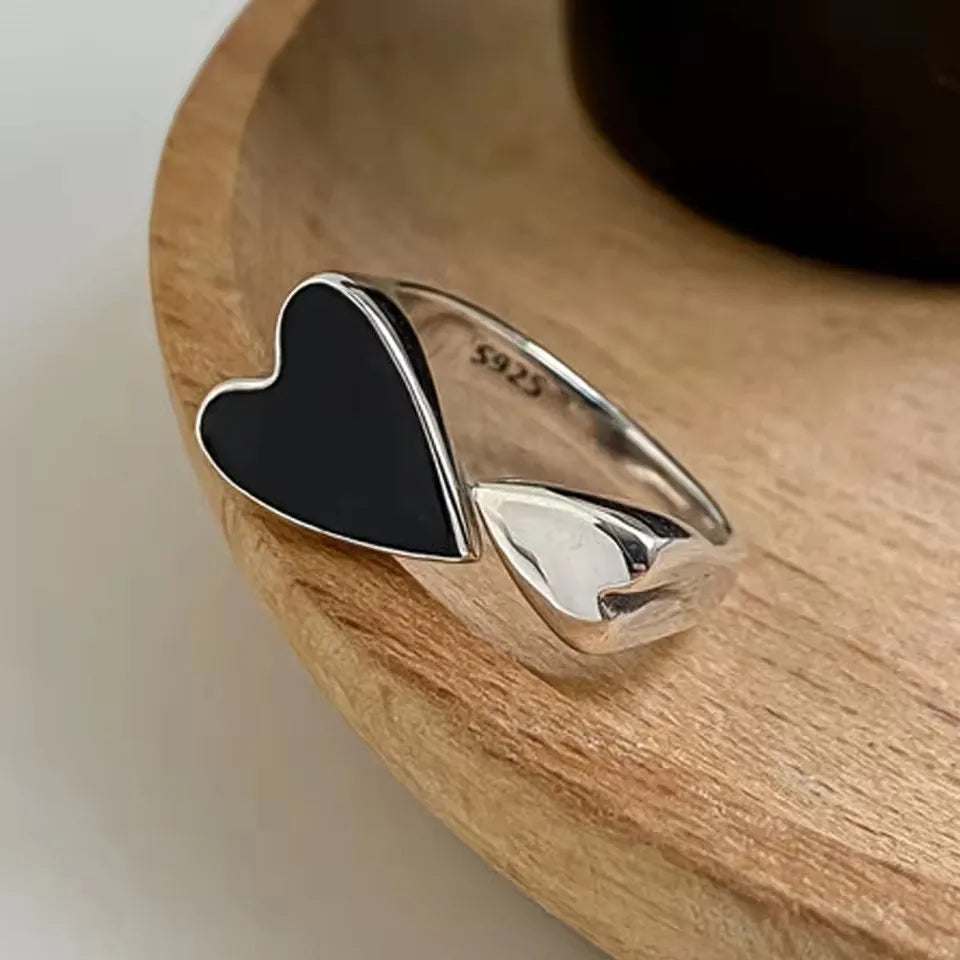 925 Sterling Silver Love Heart  Ring
