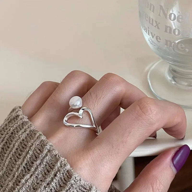 925 Sterling Silver Love Heart  Ring