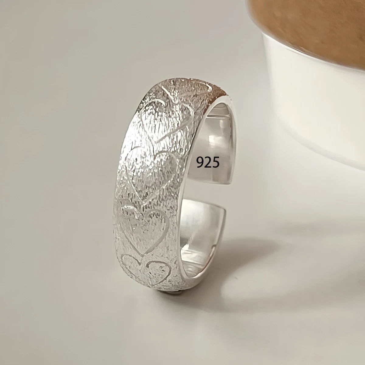 925 Sterling Silver Love Heart  Ring