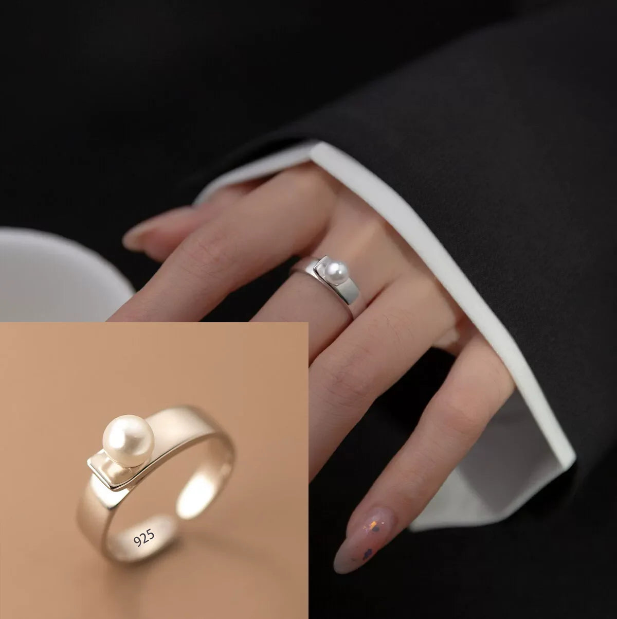 925 Sterling Silver Love Heart  Ring