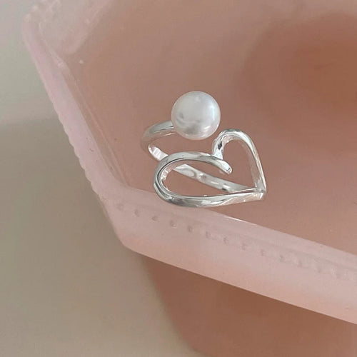 925 Sterling Silver Love Heart  Ring
