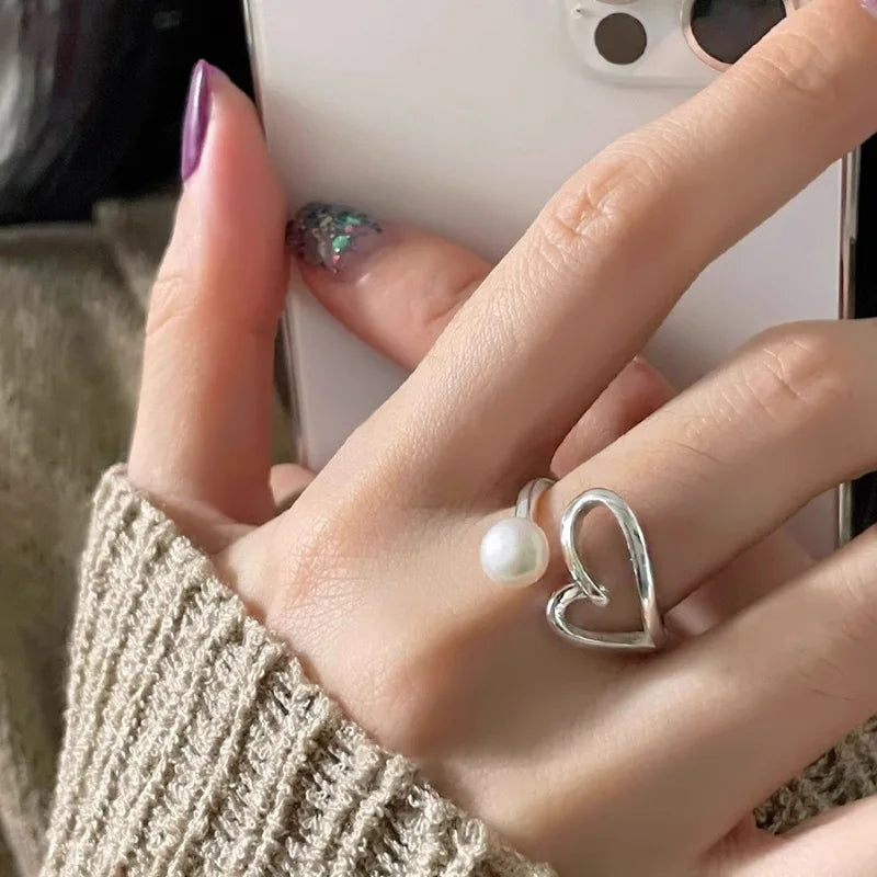 925 Sterling Silver Love Heart  Ring