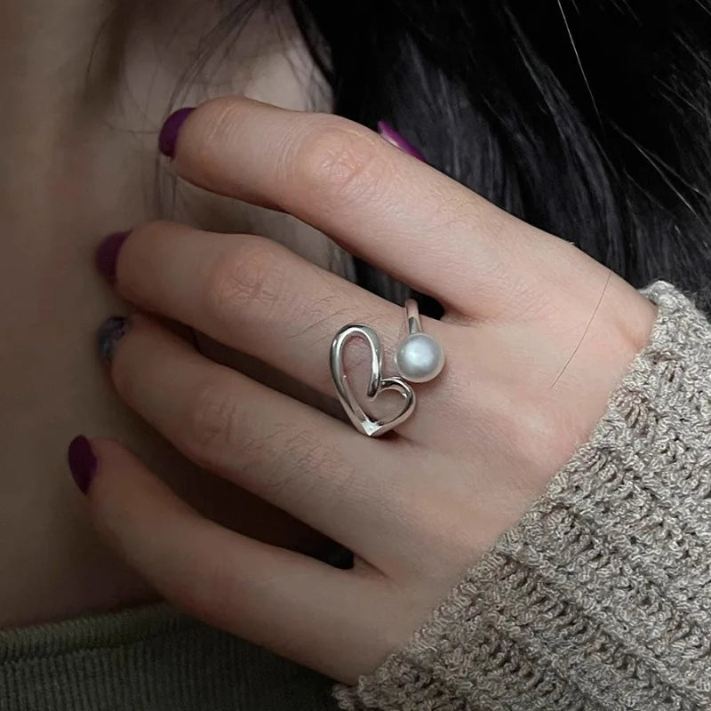 925 Sterling Silver Love Heart  Ring