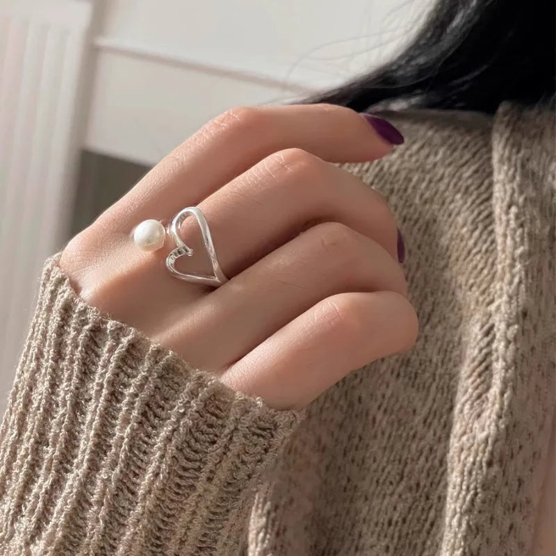 925 Sterling Silver Love Heart  Ring