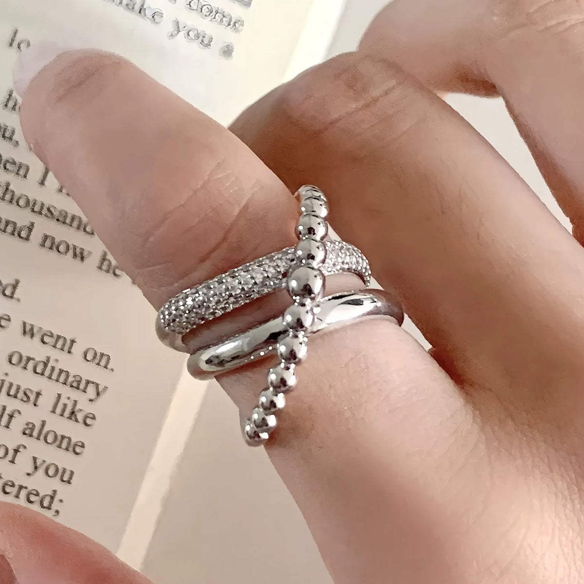 925 Sterling Silver Love Heart  Ring